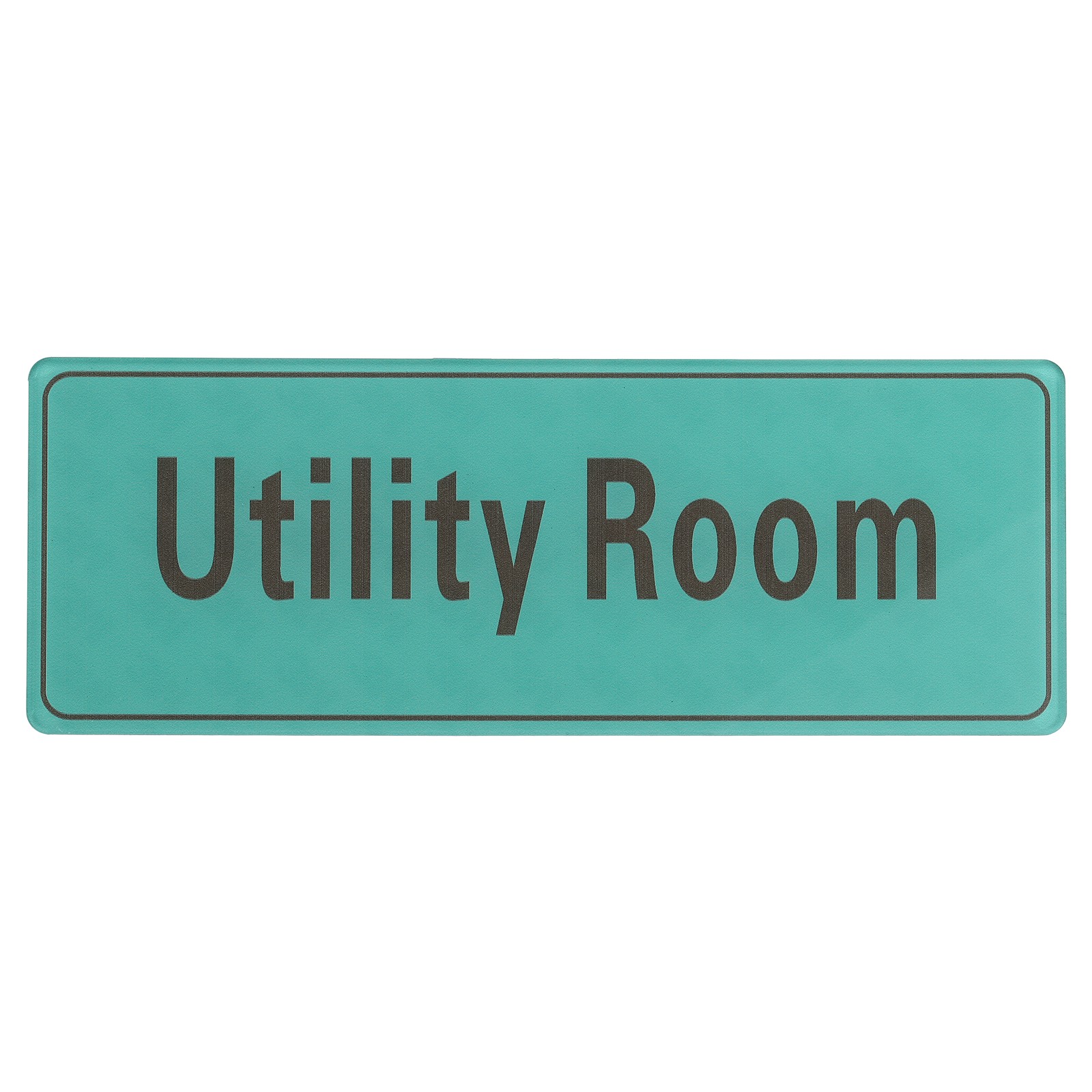 9″x3″ Utility Room, 1Pcs Room Door Sign, Light Green with Charcoal Gray Text