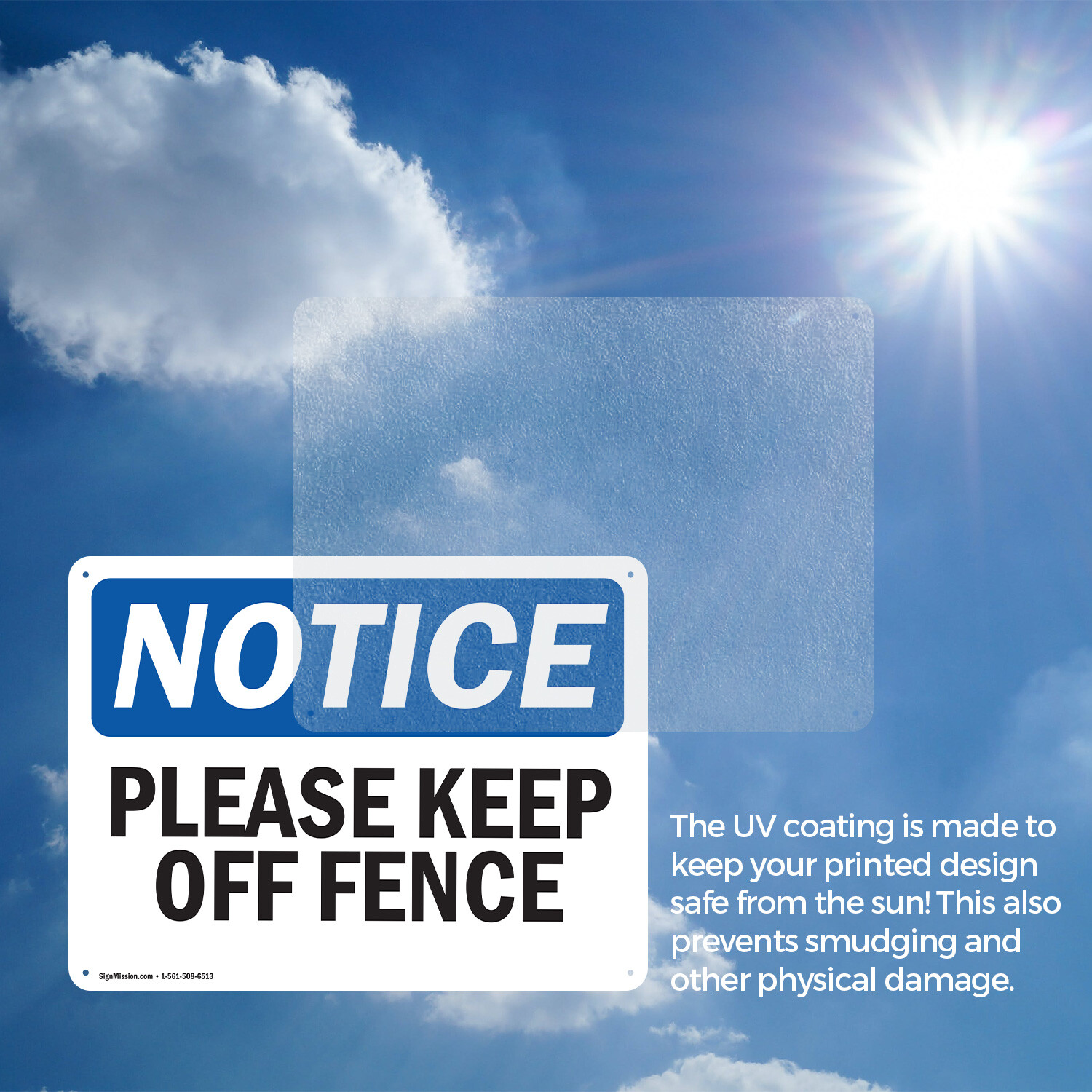 (2 Pack) Please Keep Off Fence OSHA Notice Sign Decal Metal Plastic