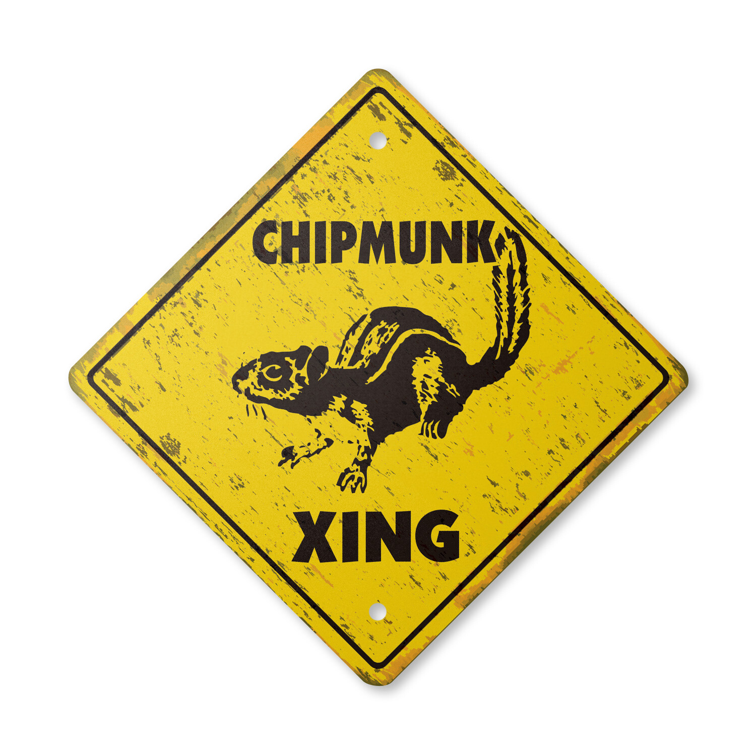 Chipmunk Vintage Crossing Sign Xing Plastic Rustic chipmunks cage pet inexpensiv