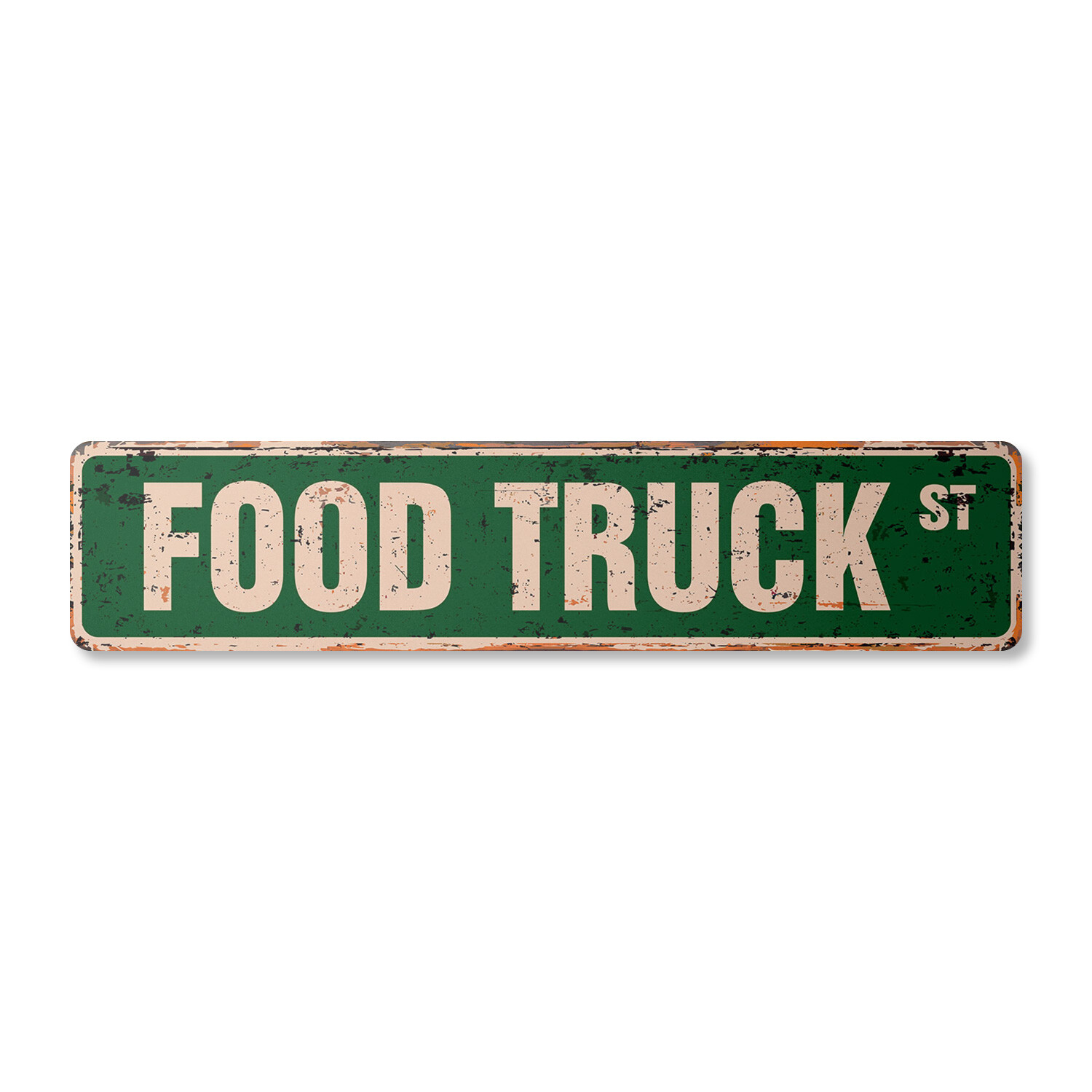 FOOD TRUCK Vintage Street Sign Metal Plastic mobile kitchen canteen roach coach