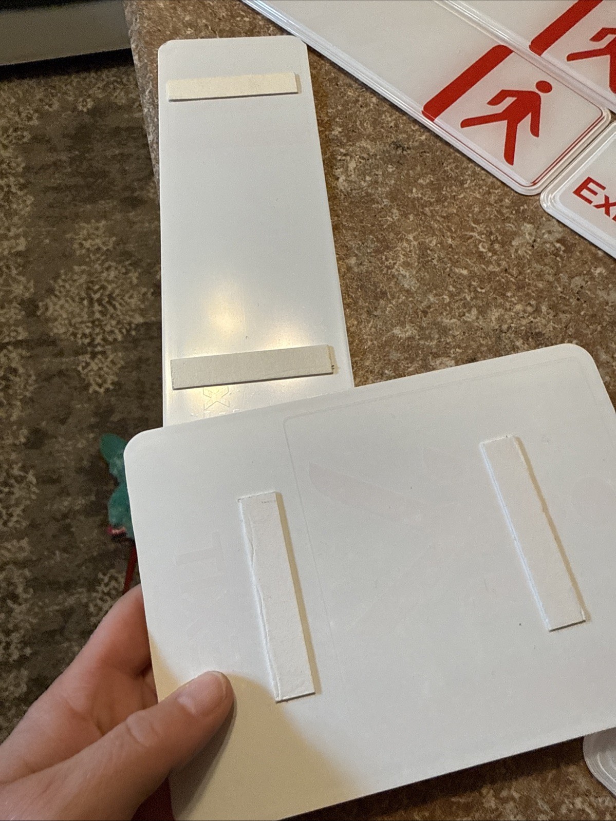 Hillman Symbol Exit Signs 3×9” 839846 New Old Stock