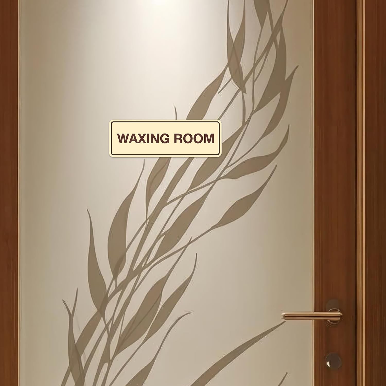 Standard Waxing Room Sign Small Black Durable Wall Door Spa Salon Plaque