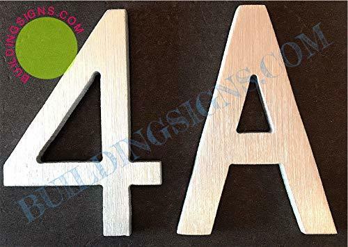 Apartment Number 4A Sign (Brush Silver,, Rust Free, 2.75 inch)….–REF24-1027