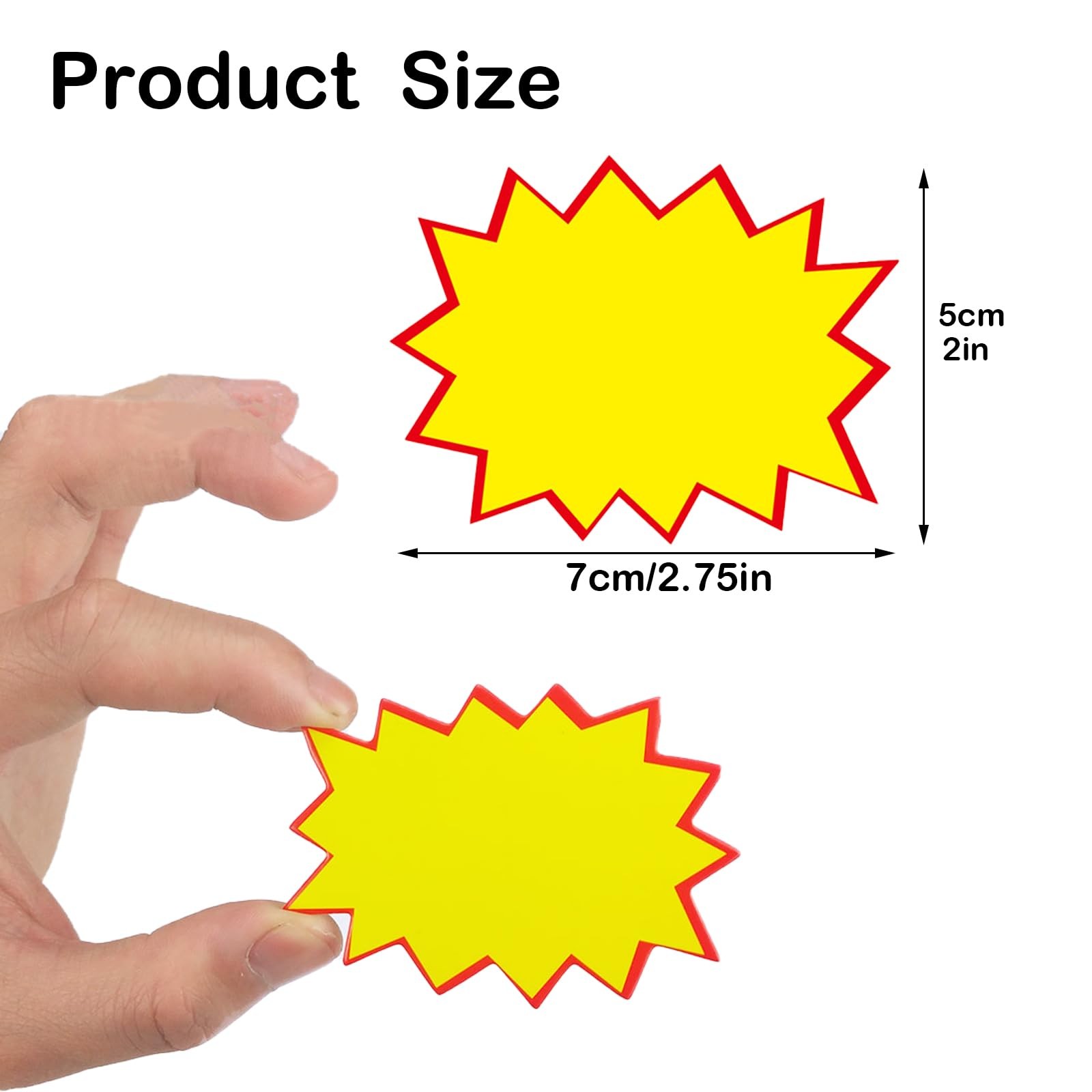 200 Pieces Star Burst Signs 2.75 x 2 Inch Blank Price Tags Burst Paper Signs …