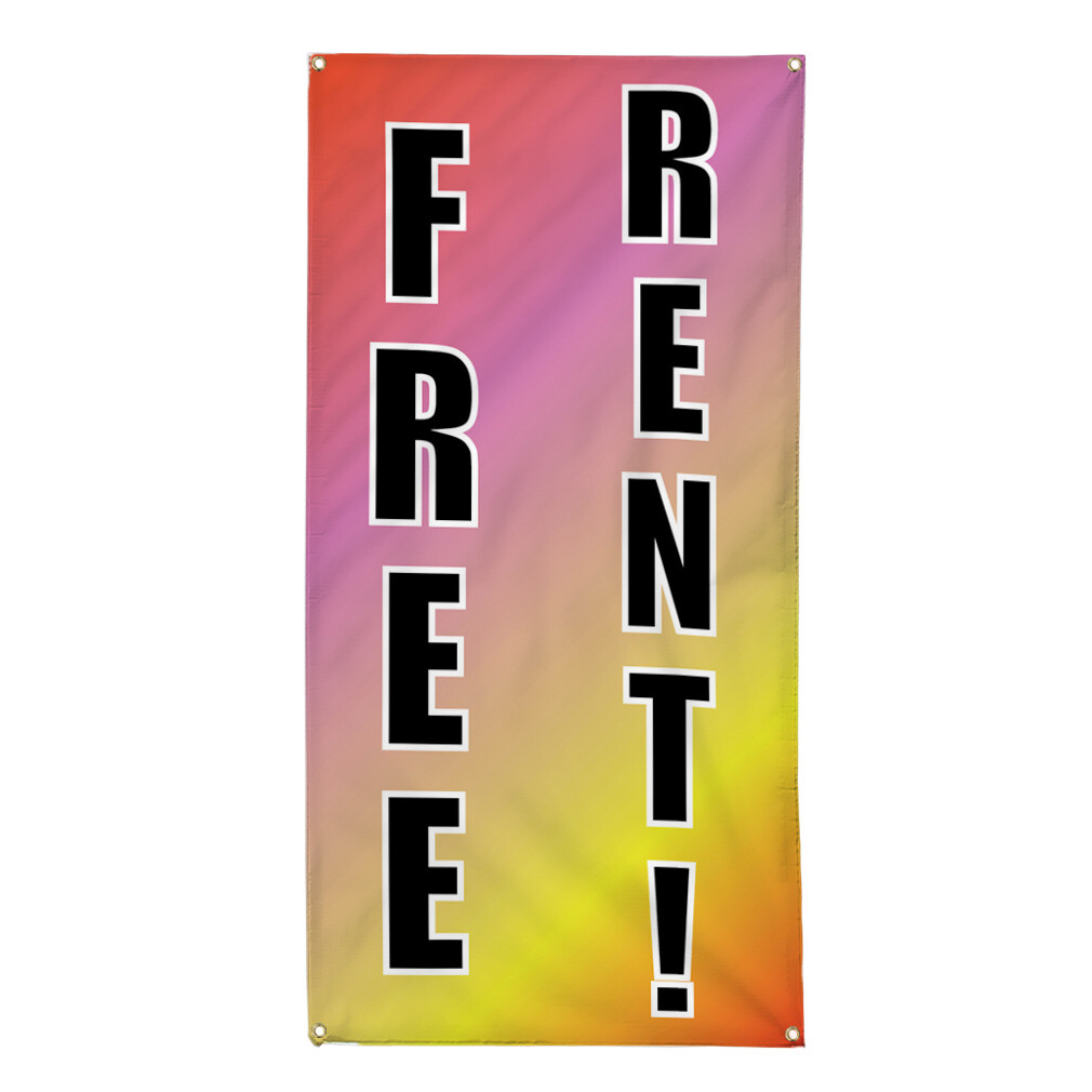 Vertical Vinyl Banner Multiple Sizes Free Rent Business Outdoor