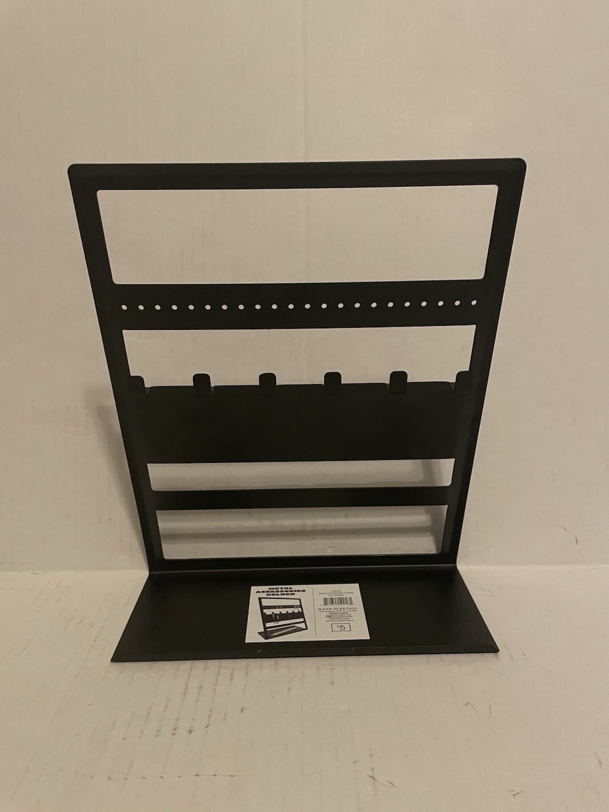 Black Metal Accessories Holder Made For Retail