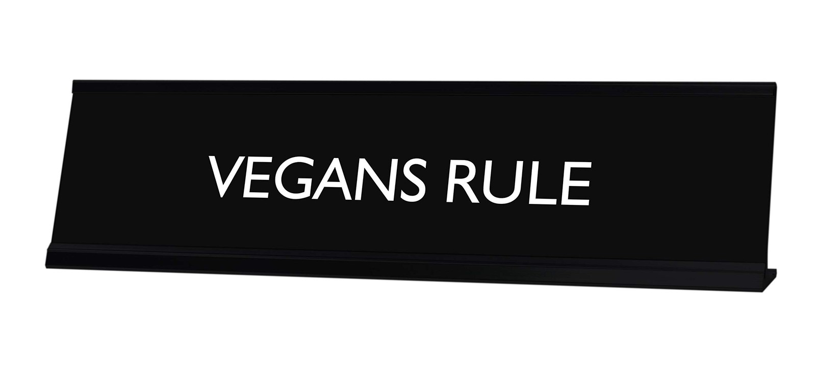 Signs By LITA VEGANS RULE Novelty Desk Sign