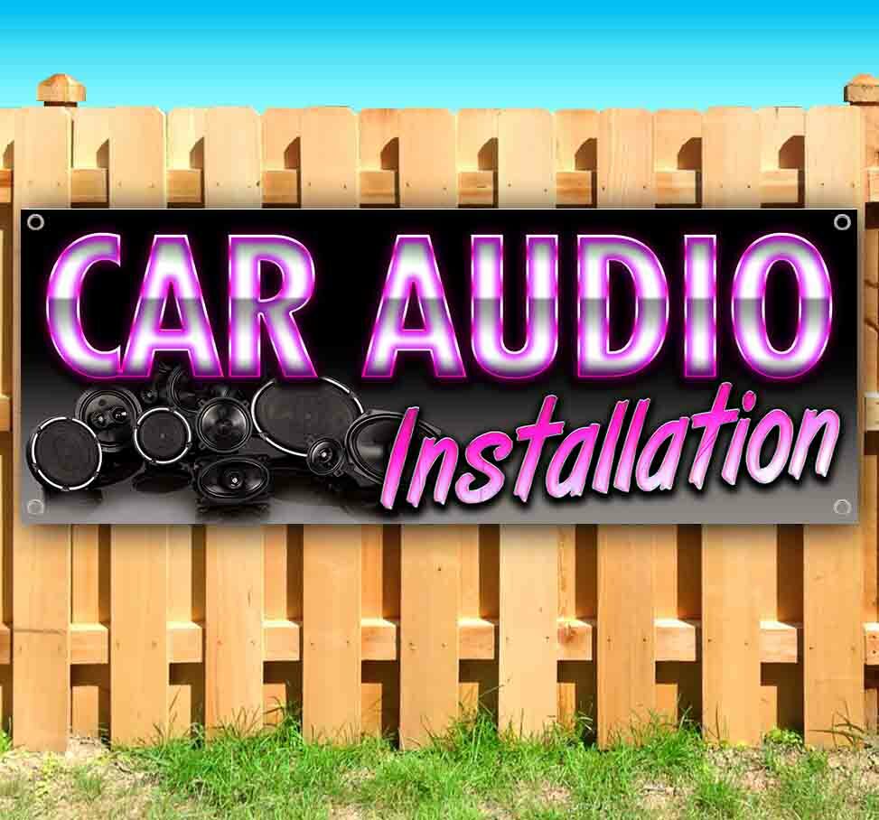 CAR AUDIO INSTALLATION Advertising Vinyl Banner Flag Sign Many Sizes SPEAKERS