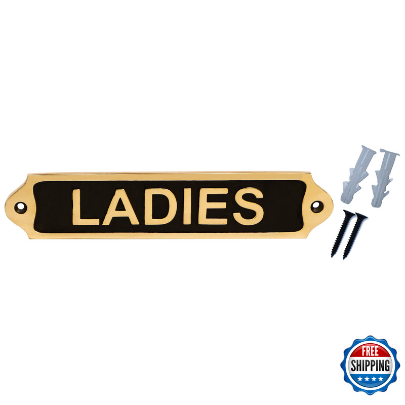 Sam Star Brass Metal Door Sign Plaques – Traditional Easy Diy Installation –