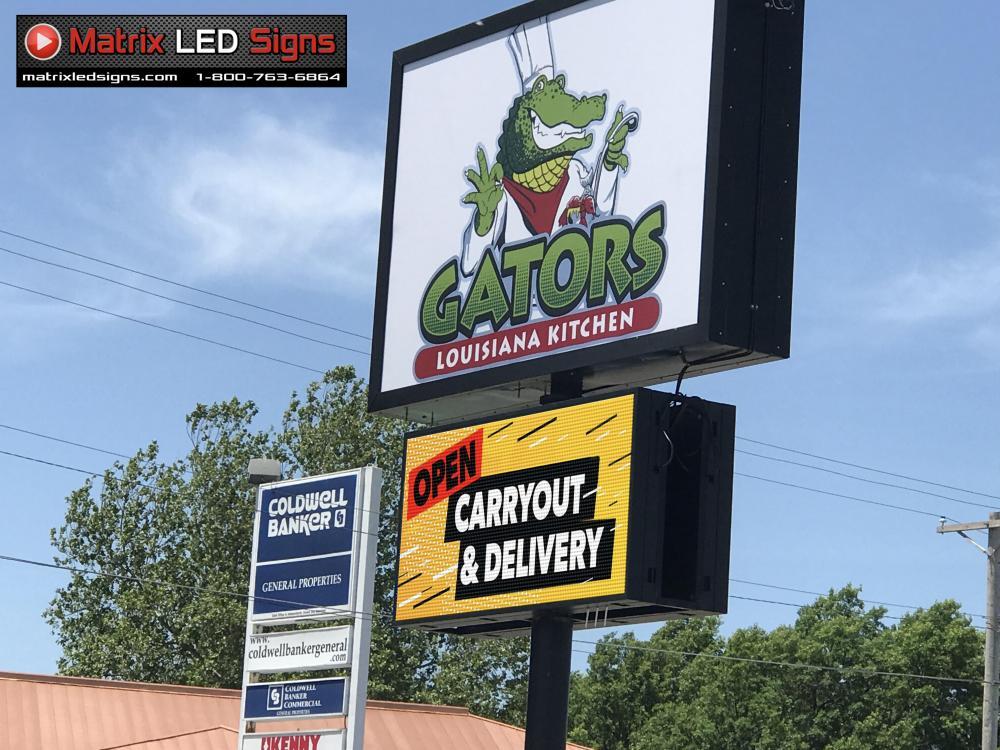 LED Sign Outdoor Full Color One Sided LED Programmable Message Digital Sign P6