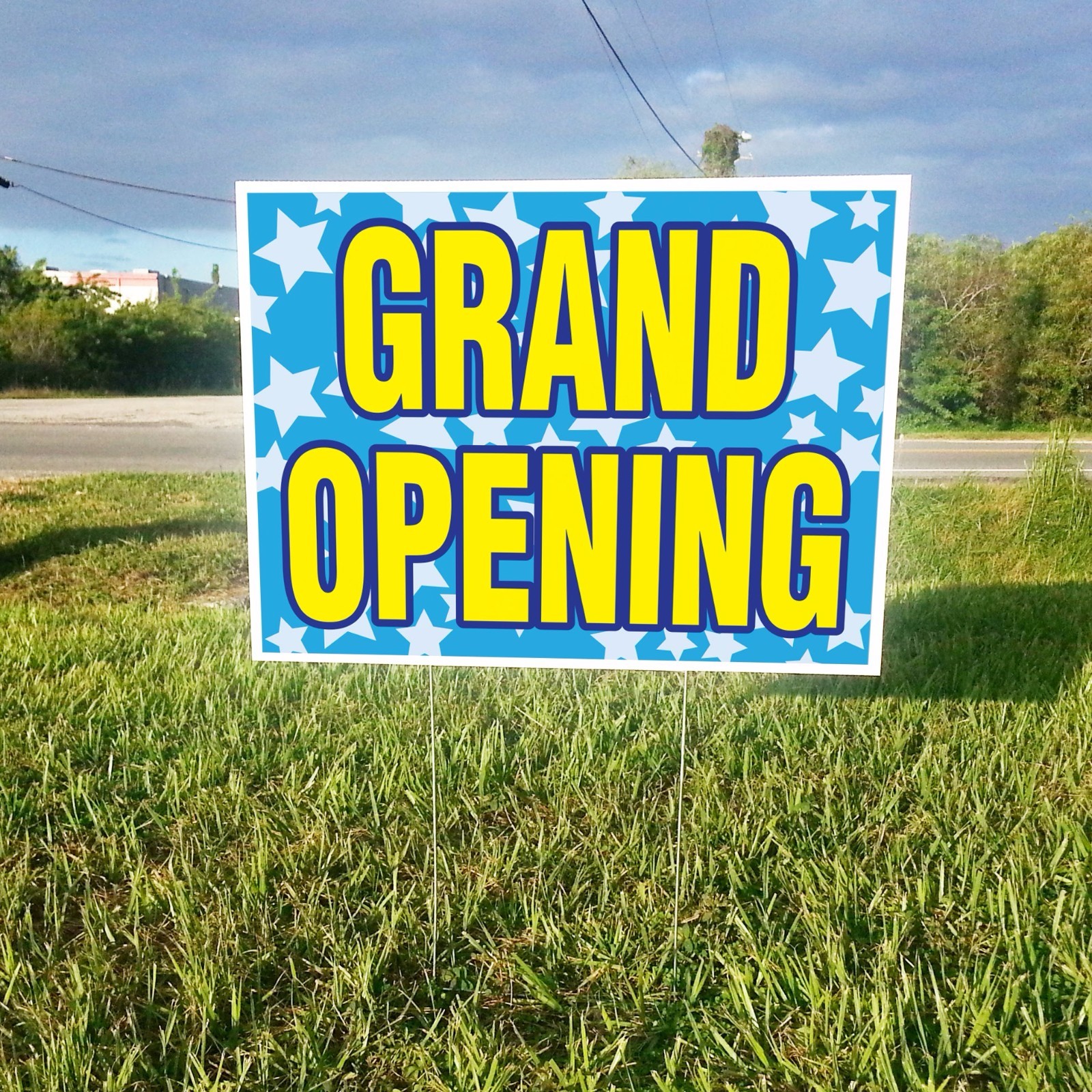 12 Custom Designed Yard Signs Full Color 2 Sided FREE SHIPPING + STAKES