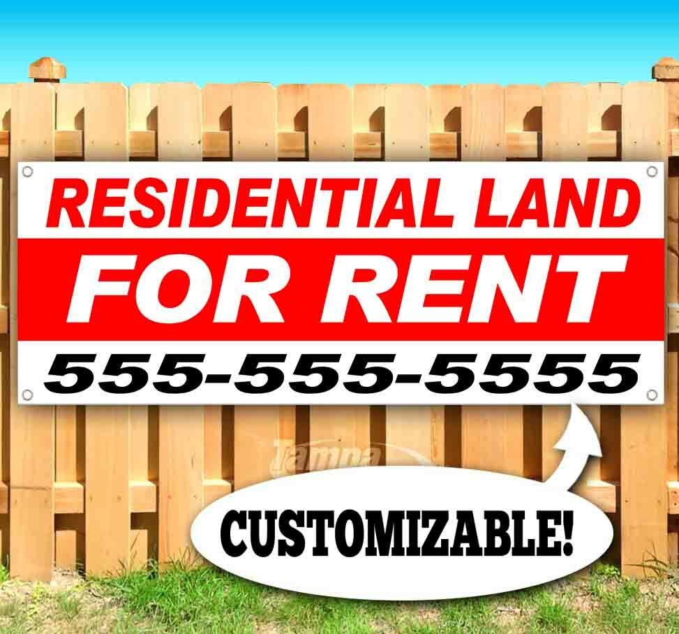 RESIDENTIAL LAND FOR RENT Advertising Vinyl Banner Flag Sign CUSTOM PH#