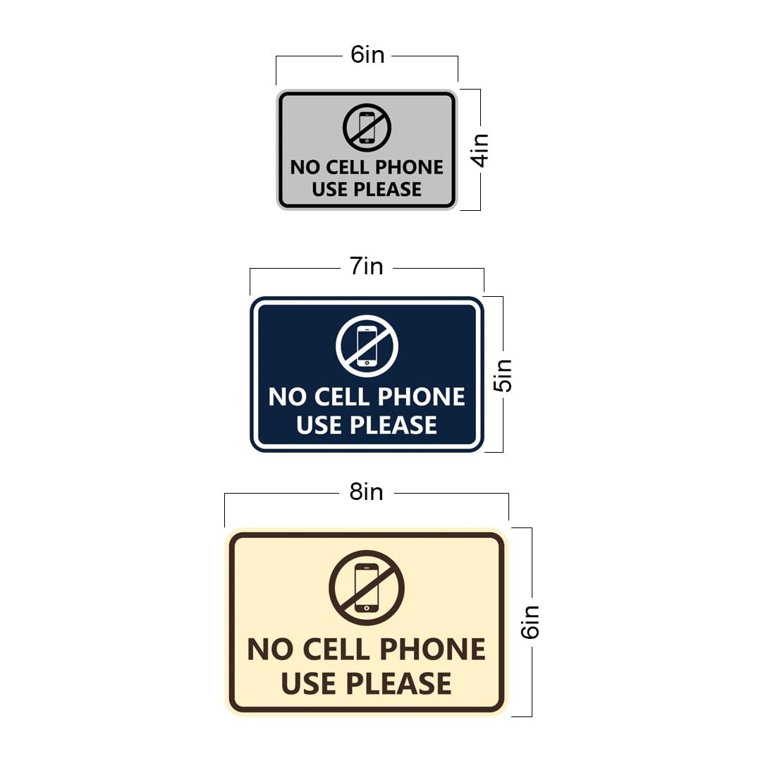 Signs Bylita Classic Framed No Cell Phone Use Please Black – Large 10 Pack