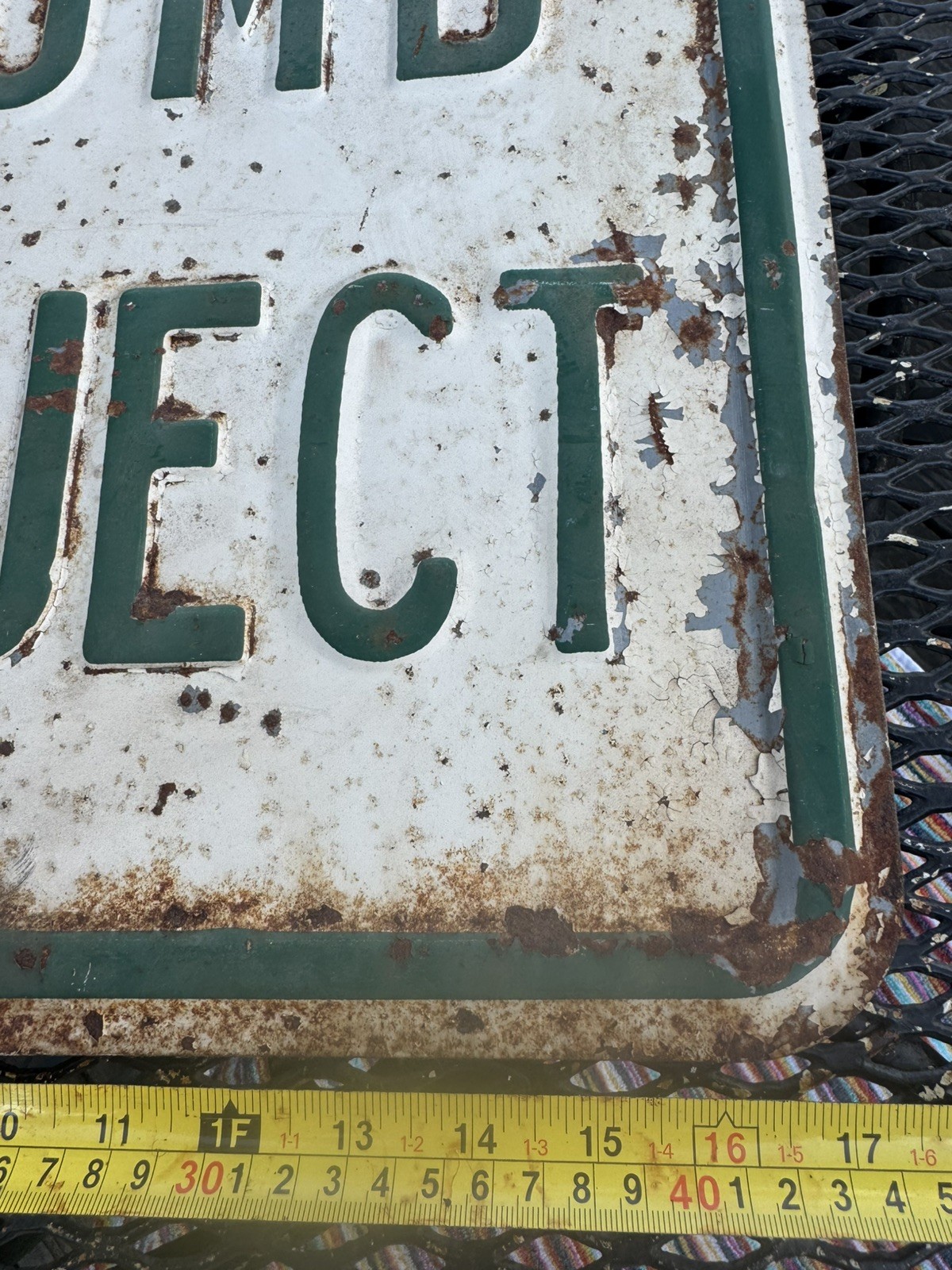 Green Thumb Project-Solid Steel Street Sign-1978-SUPER RARE- One of a kind