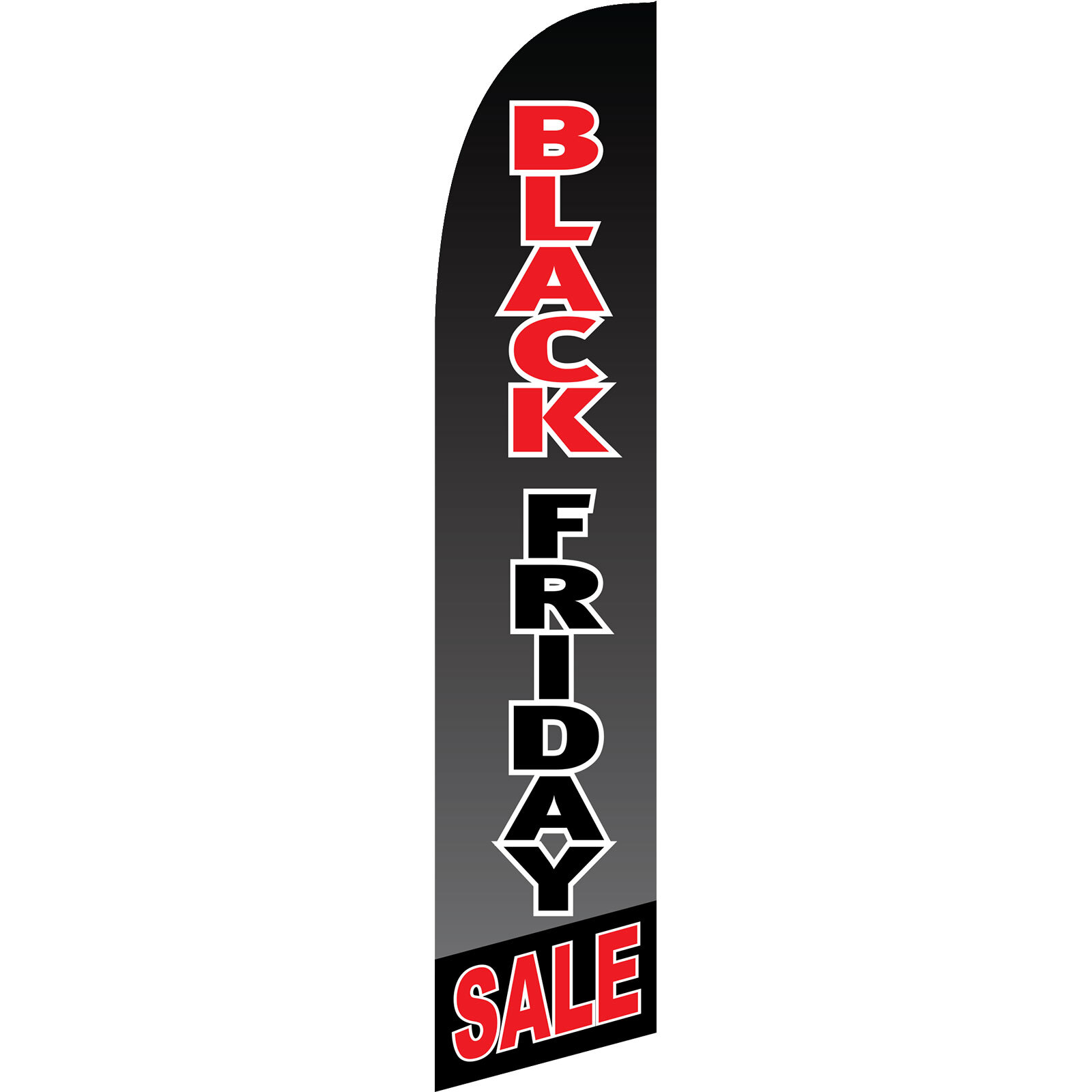 Black Friday Sale 2 1/2 ft X 11 1/2 ft Windless Swooper Flag (Flag Only)