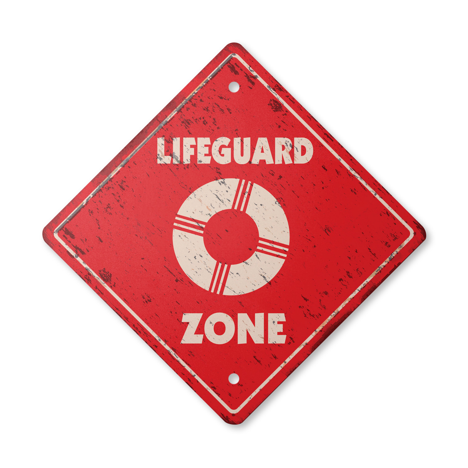 Lifeguard Vintage Crossing Sign Xing Plastic Rustic chair whistle float board sa