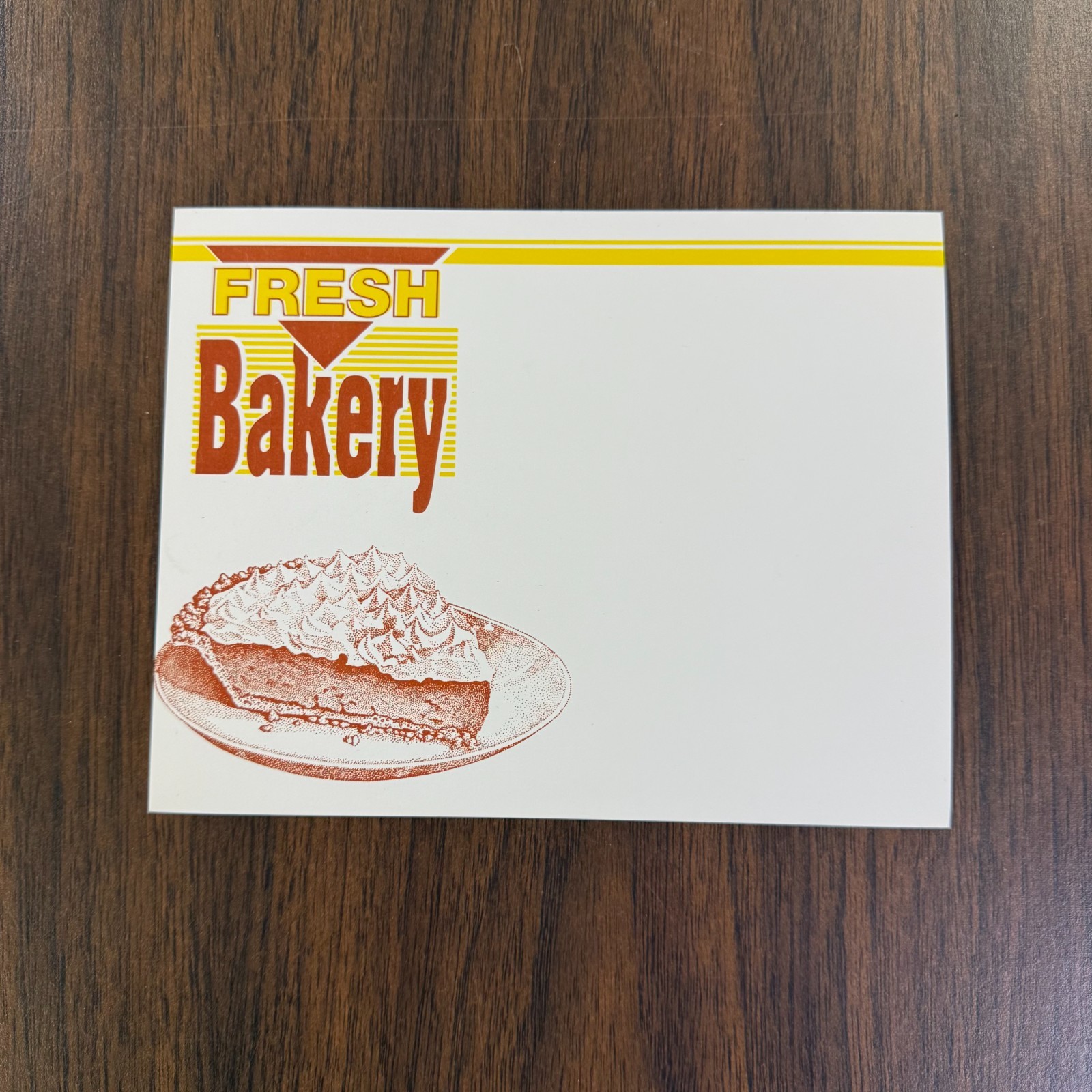 Bakery Price Signs -Shelf Card -Price Cards 7″W x5.5″H-100pcs