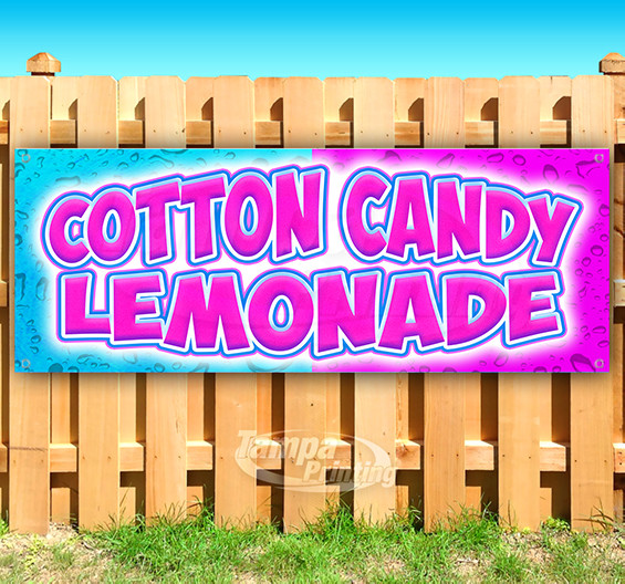 COTTON CANDY LEMONADE Advertising Vinyl Banner Flag Sign Many Sizes FAIR FOOD