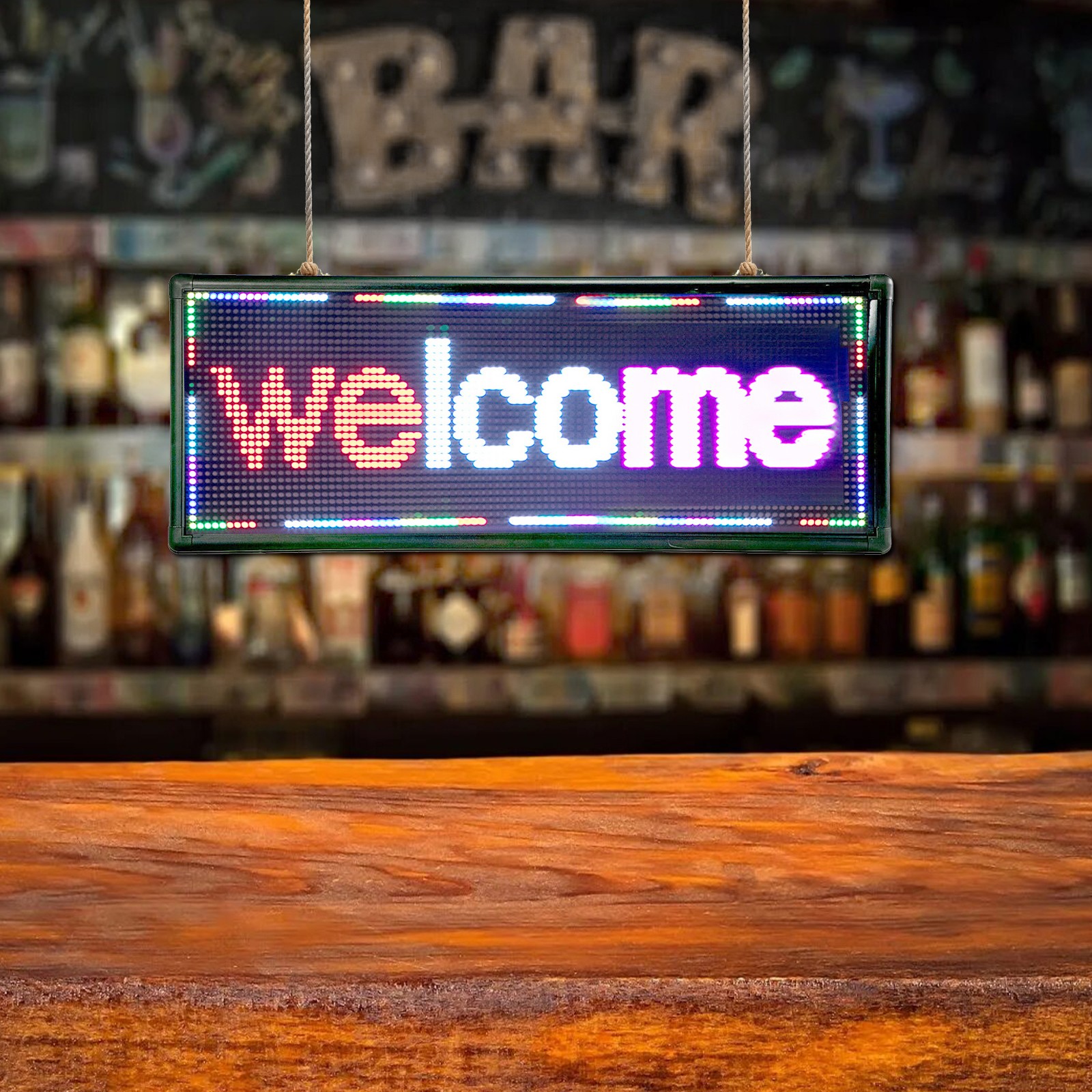 LED Sign 40″ X 15″ Scrolling Message Display Board 3 Color Programmable Sale