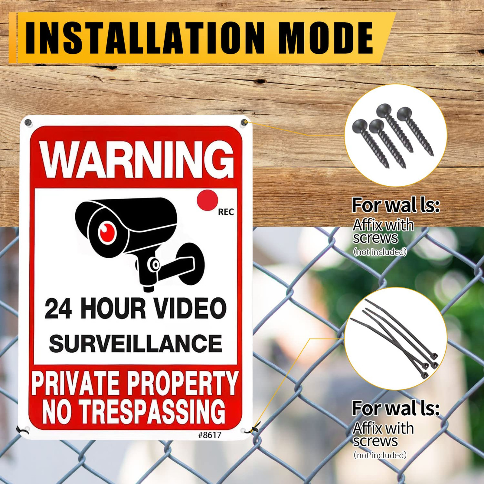 No Trespassing Signs Private Property 10×7 Inch Aluminum Security Signs