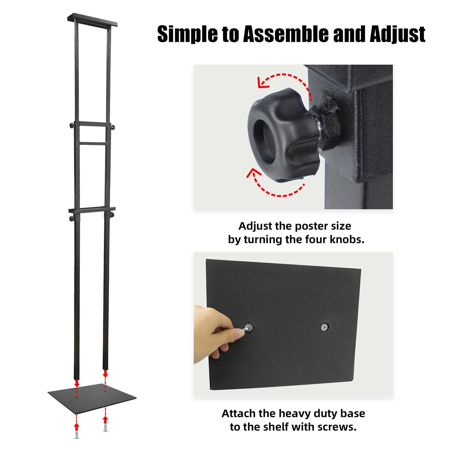 Poster Board Stand for Display, Heavy Duty Floor Sign Holder for Foam Board |…