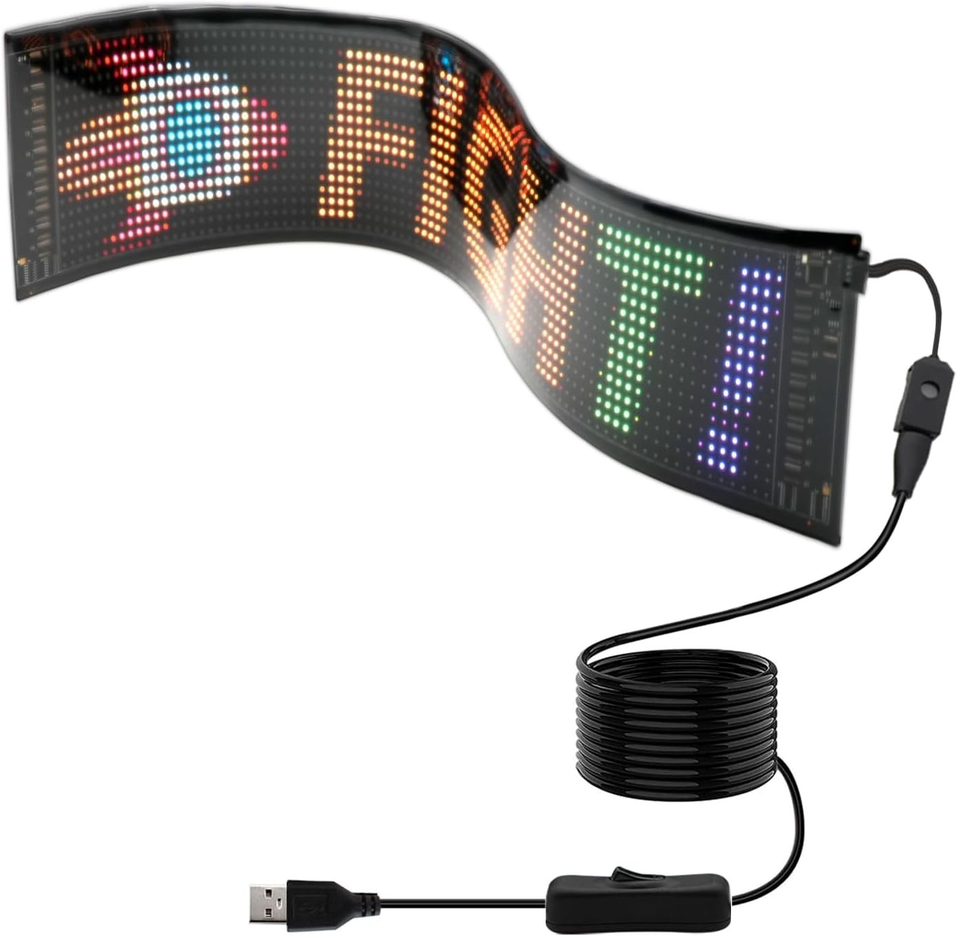 Programmable LED Sign with Bluetooth – Vibrant Scrolling Display, 23″ x 5″