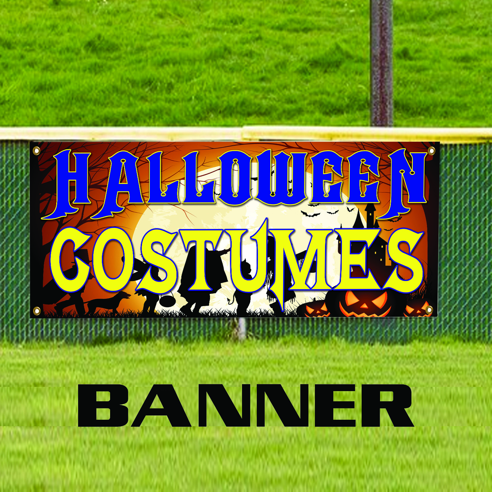 Halloween Costumes Vinyl Banner Décor Party Retail Shop Store Advertising Banner