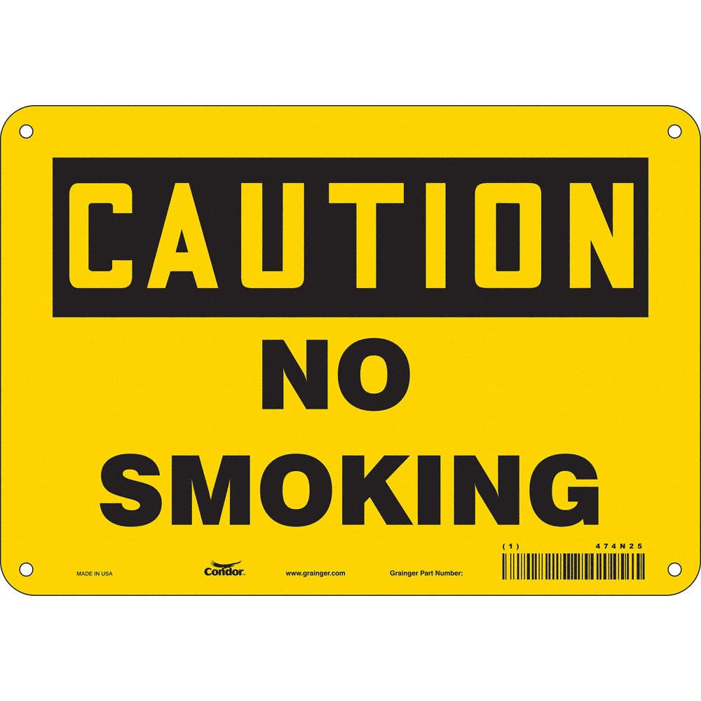 CONDOR 474N25 Safety Sign,7 inx10 in,Polyethylene 474N25