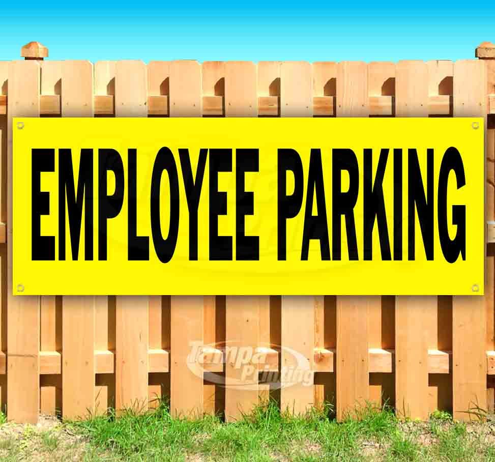 EMPLOYEE PARKING Advertising Vinyl Banner Flag Sign Many Sizes ARROW