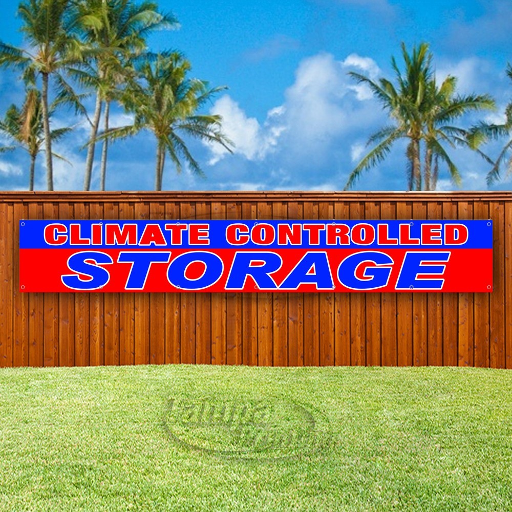 CLIMATE CONTROLLED STORAGE Advertising Vinyl Banner Flag Sign USA XL02149