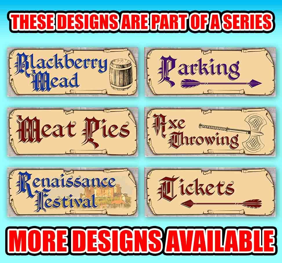 ENTRANCE ARROW RIGHT Advertising Vinyl Banner Flag Sign Many Sizes MEDIEVAL