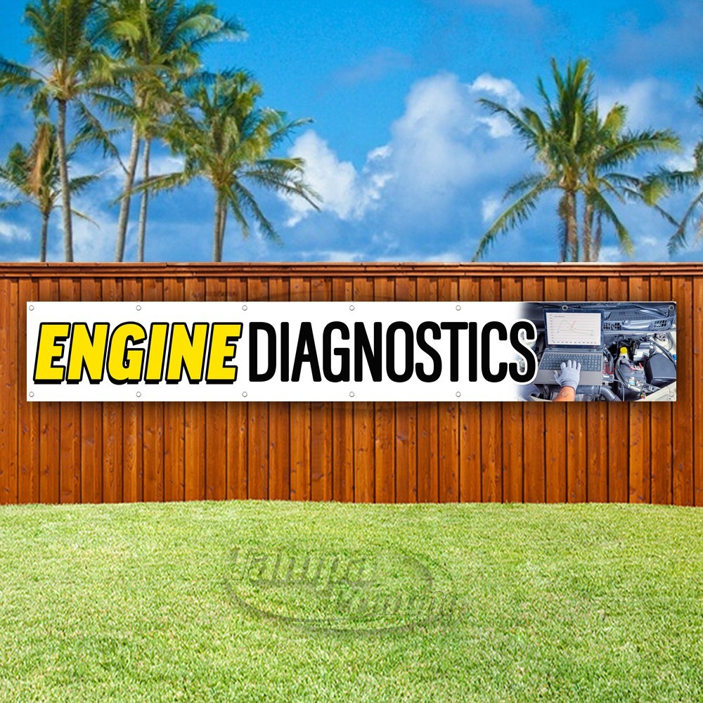 ENGINE DIAGNOSTICS Advertising Vehicle Car Vinyl Banner Flag Sign USA XL02101