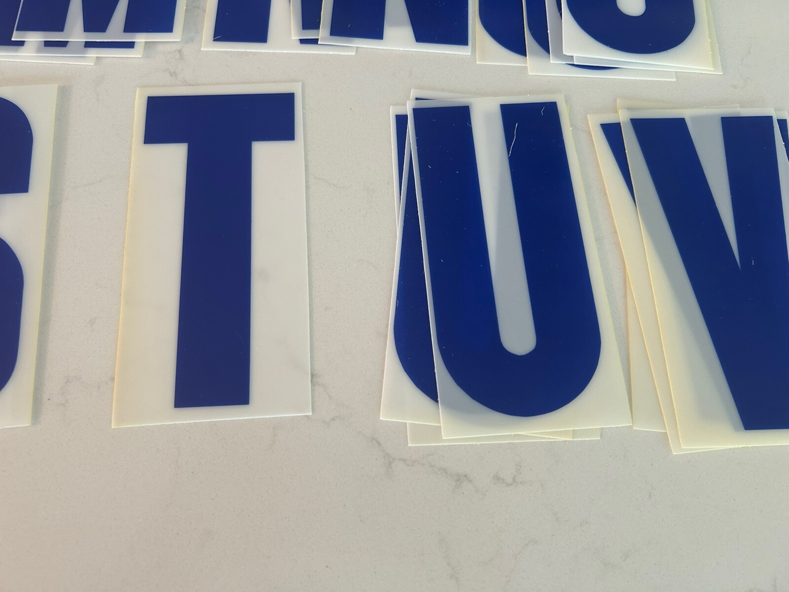 58 Plastic Replacement Letters (A-C, M-Z) Hanging Window Sign ~ 6.25” Tall