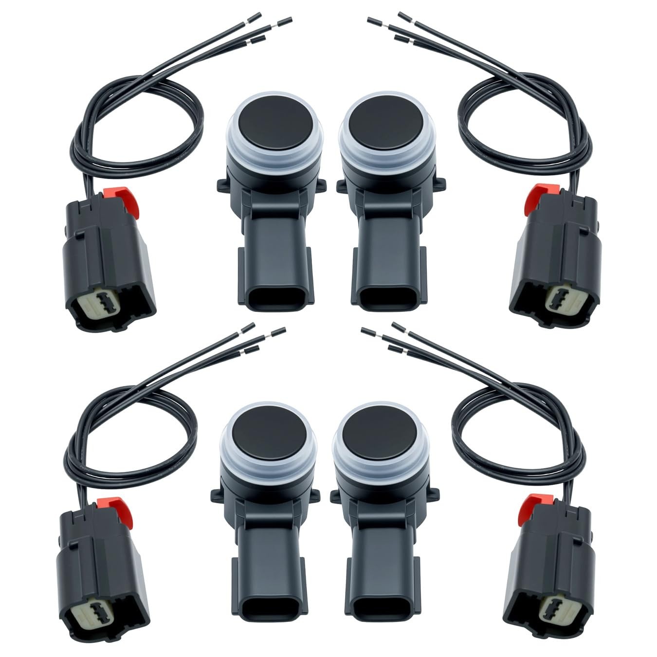 atsuch 4 Pcs Bumper Park Assist Object Sensor with Connector Fit for Chevy…