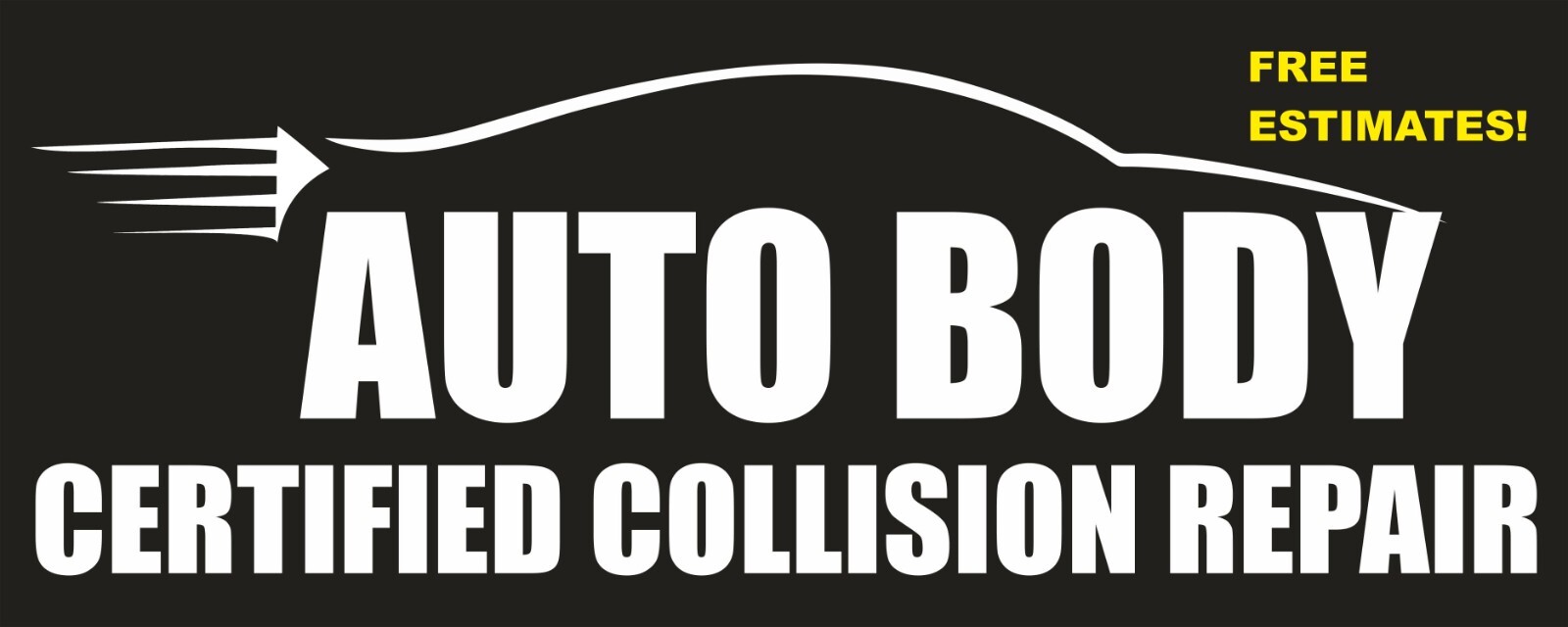 Auto Body Certified Collision Repair Advertising Banner Vinyl Mesh Sign service