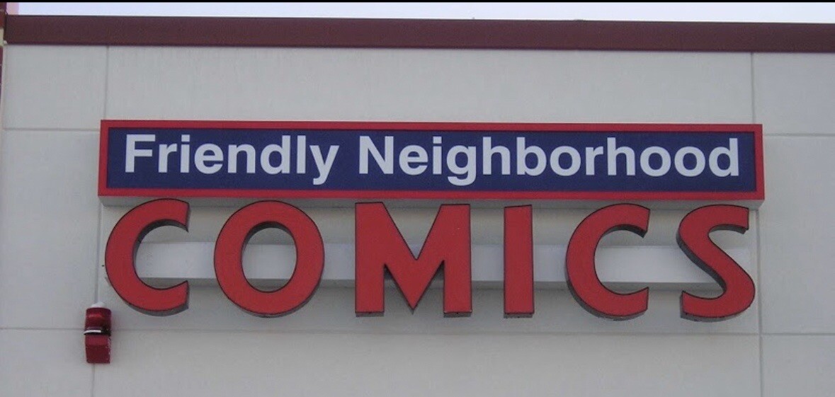 comics Business Sign Illuminated Led Channel Letters Storefront Outdoor Signage