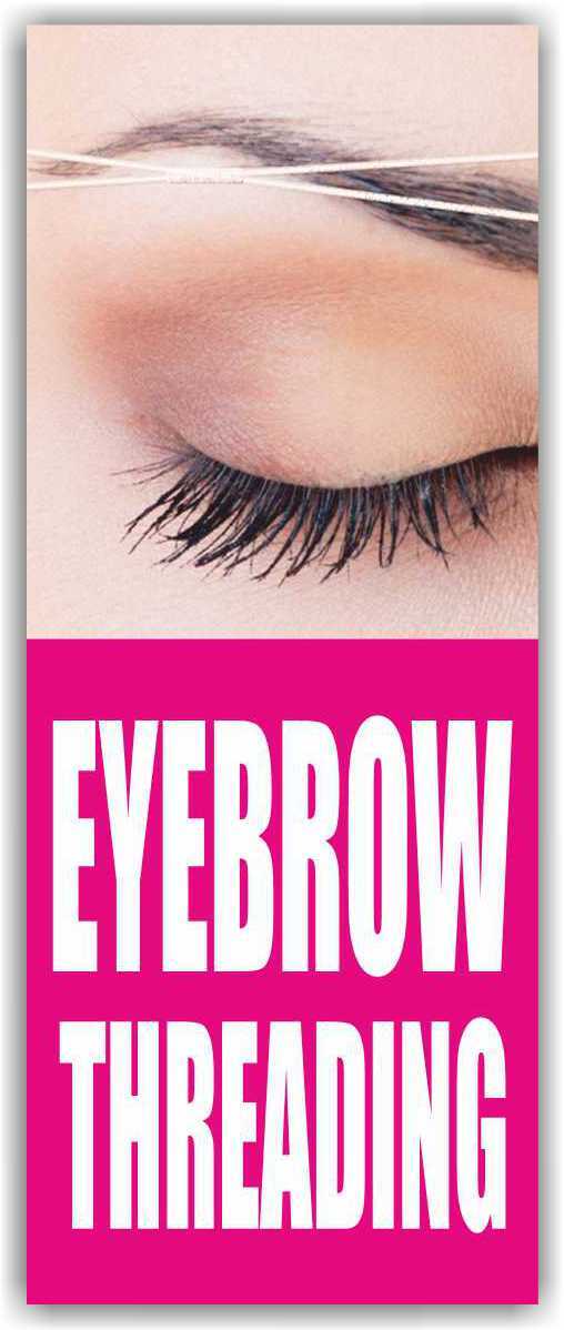 EYEBROW THREADING Advertising Banner Vinyl Mesh Sign beauty salon barber hairs