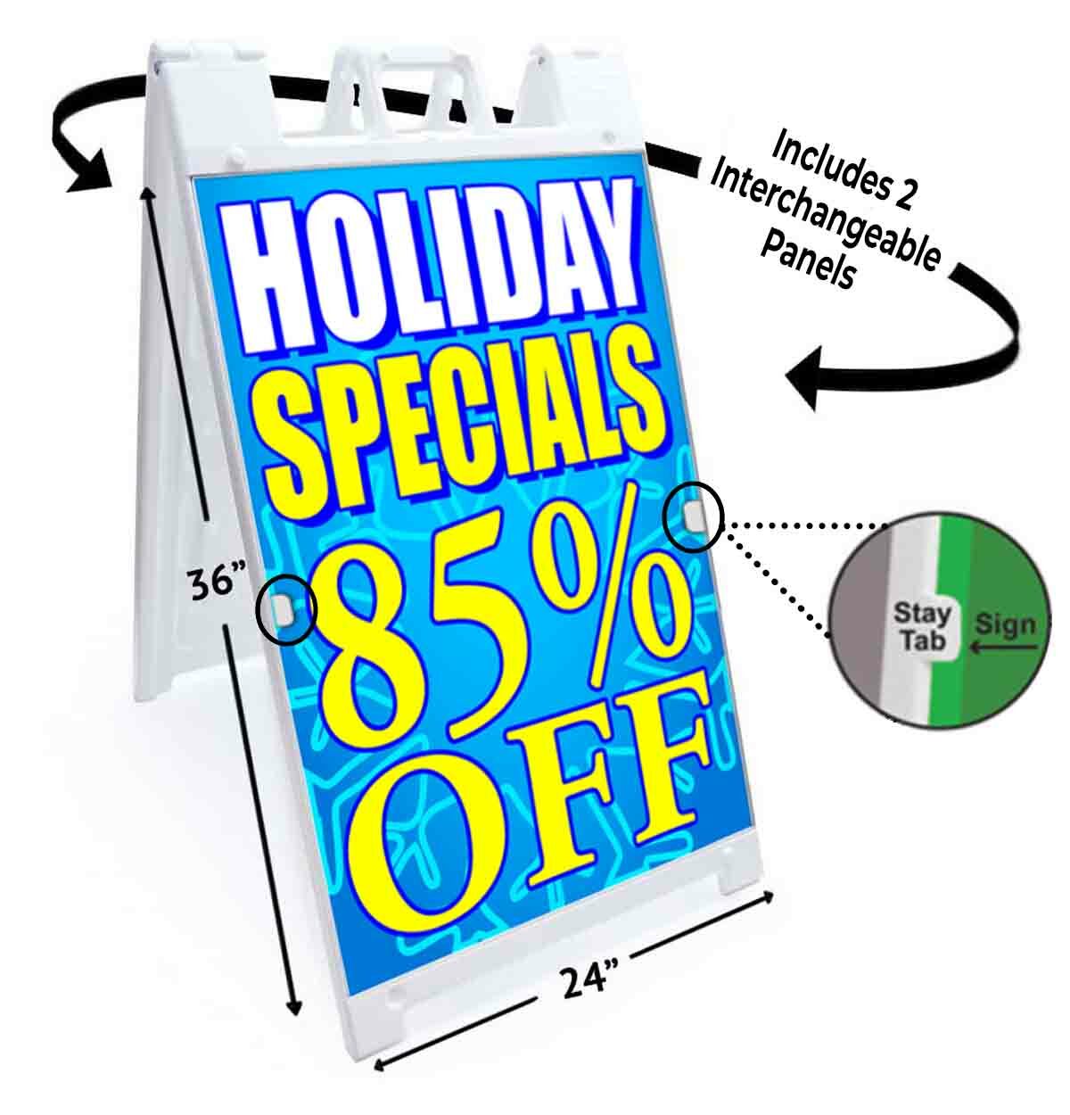 HOLIDAY SPECIALS 85% OFF Signicade 24×36 Aframe Sidewalk Sign Banner Decal SALE
