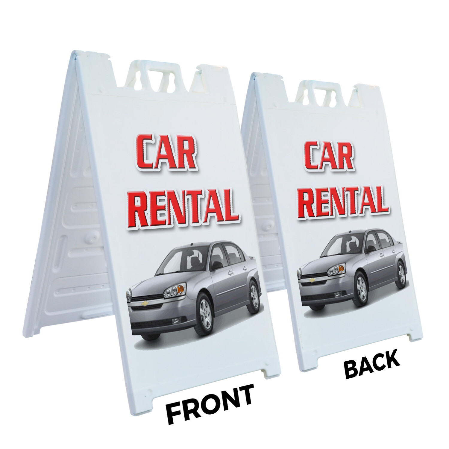 A-frame Sidewalk Car Rental 24″ x 36″ Double Sided A-Frame Sidewalk Sign