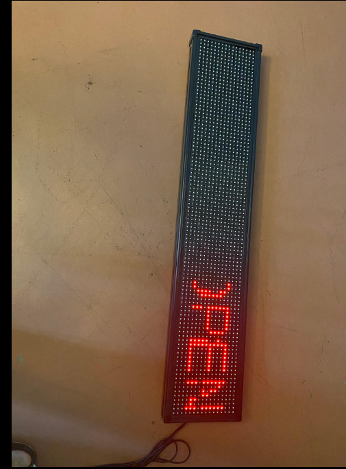40″ x 8″ LED Message Scrolling Sign 7-color Programmable GRB Advertising Board
