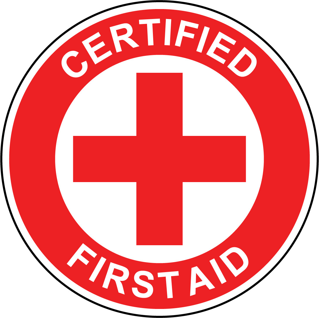 CERTIFIED FIRST AID | Adhesive Vinyl Sign Decal