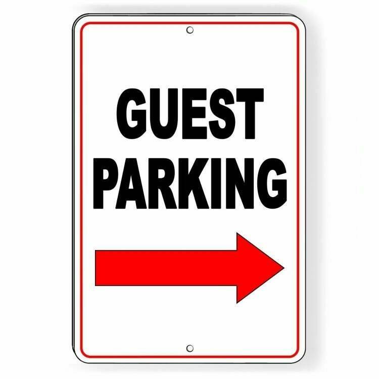 Guest Parking Arrow Right Sign / Decal Visitor Club Do Not No Parking Snp44 /