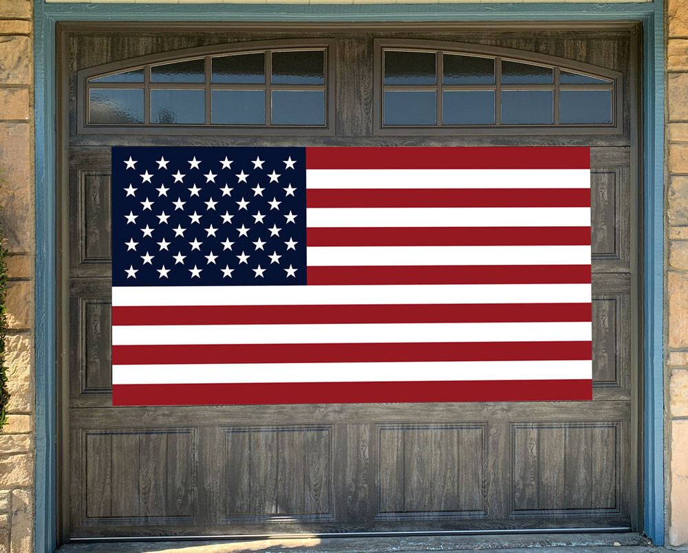 US Flag 42″ x 78″ Magnetic Garage Banner For Steel Garage Doors