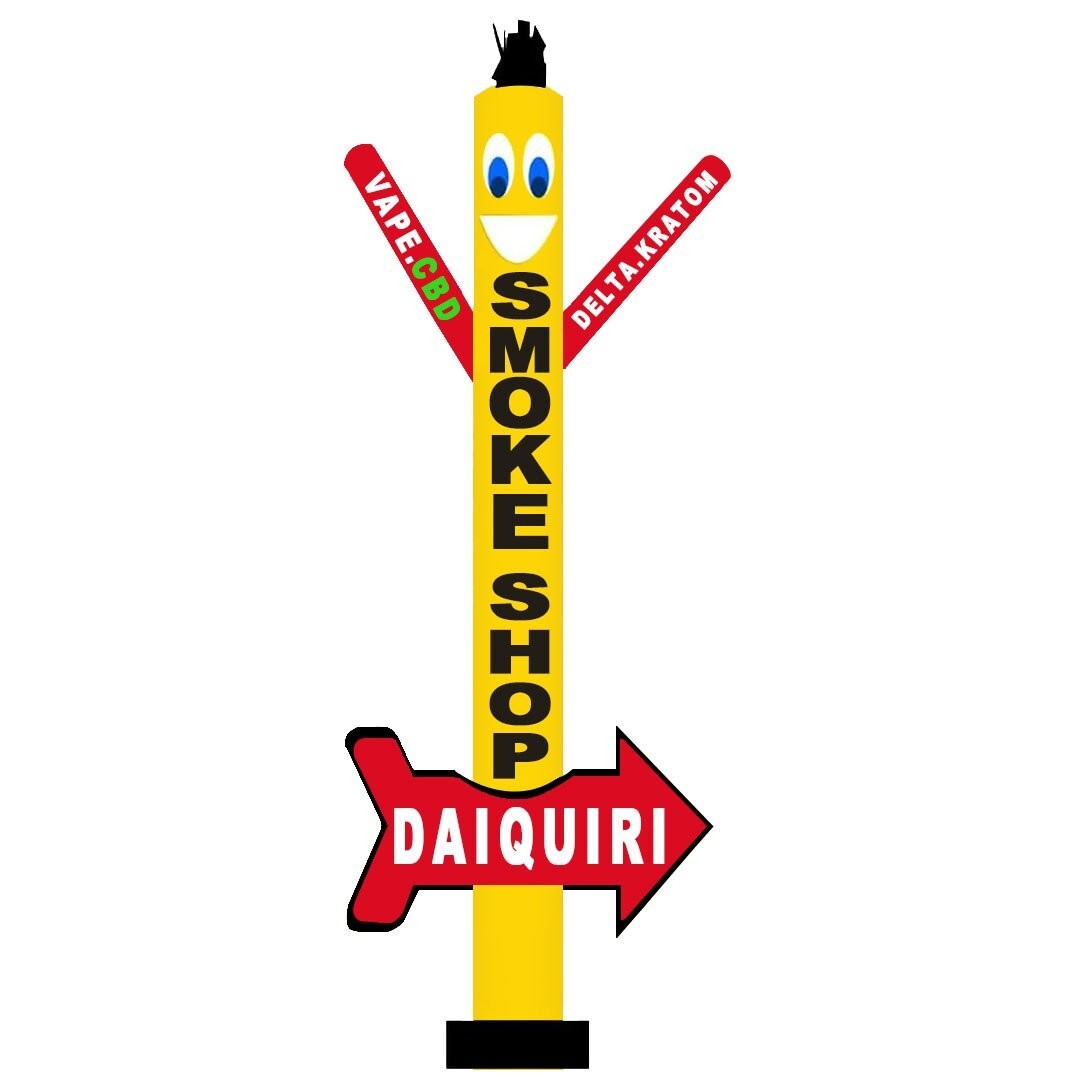 18Ft Tall Daiquiri Smoke Shop Air Inflatable Dancer with Arrow {Without Blower}