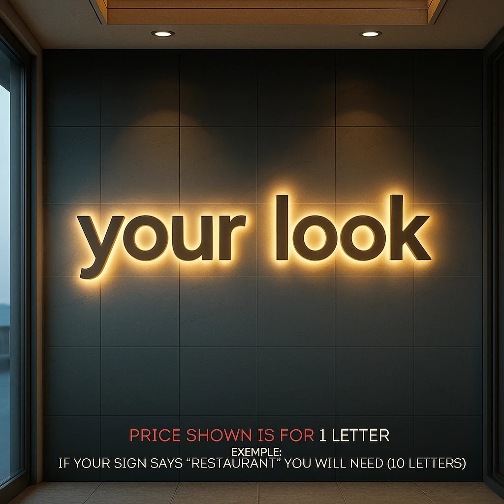 𝑵𝓙̶ Your Look Custom 3D Channel Letters Illuminated & Non-Illuminated