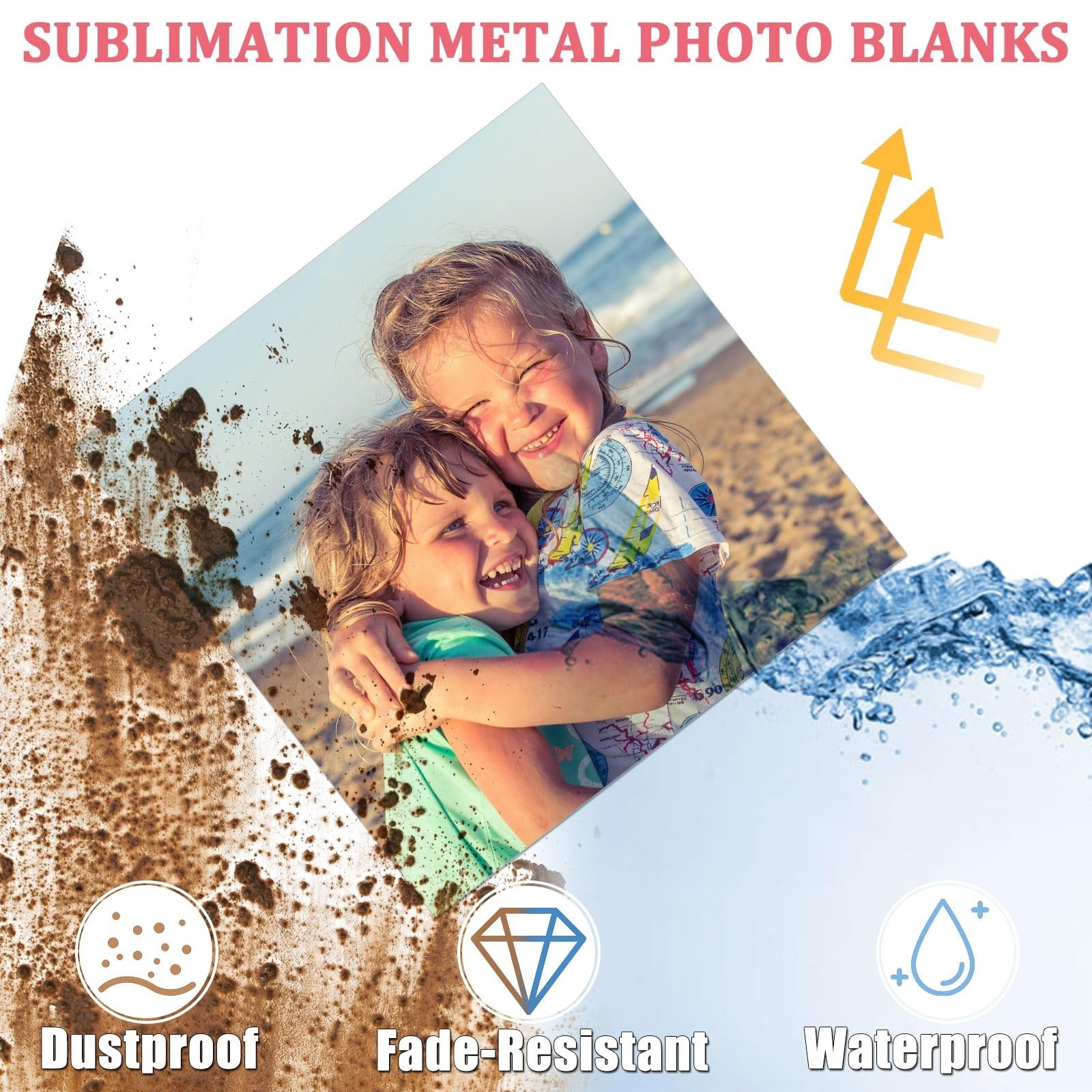 10 Pcs Sublimation Metal Photo Blanks 8″x8″, Aluminum Sublimation Sign Blanks…