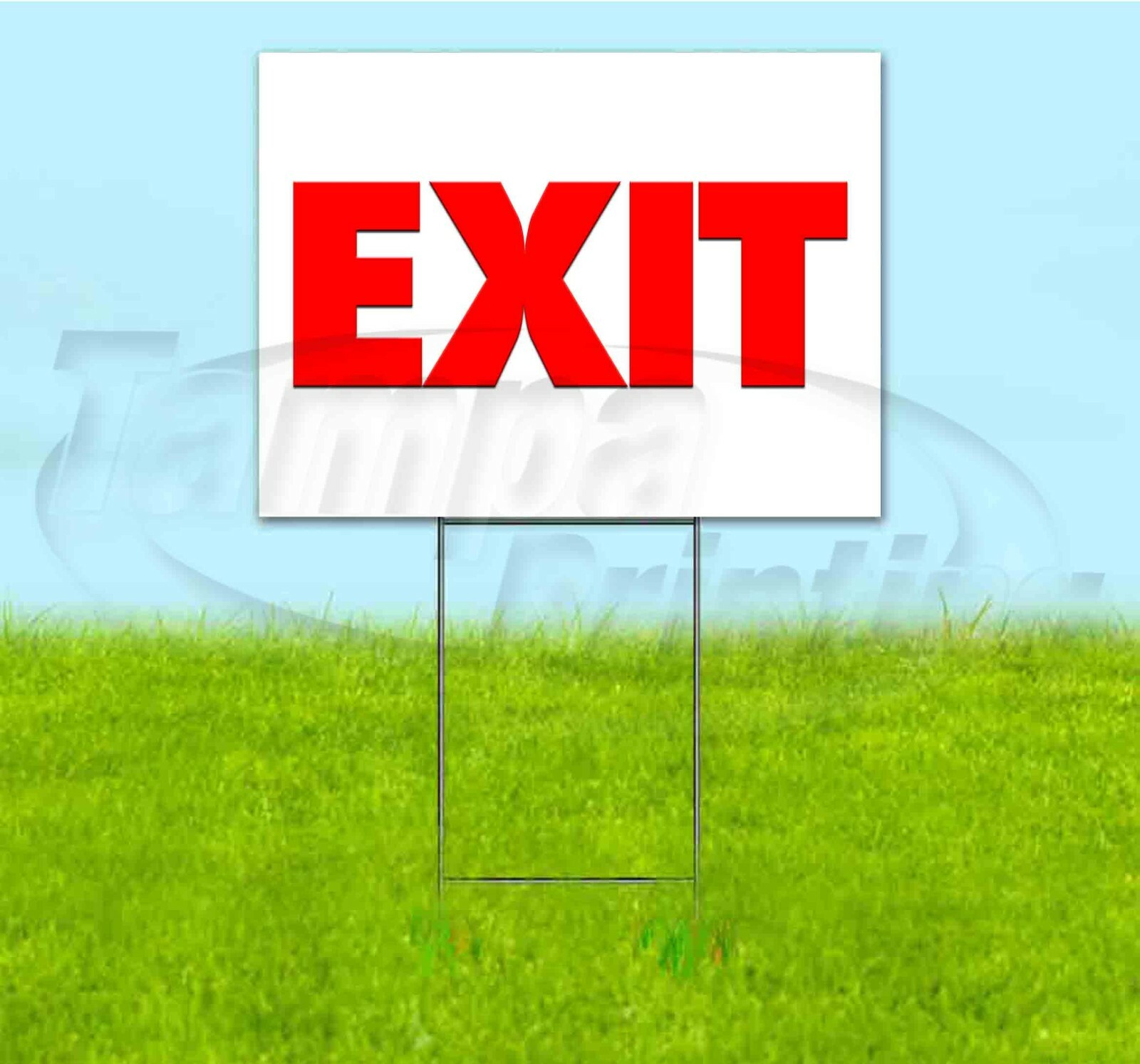 EXIT 18×24 Yard Sign WITH STAKE Corrugated Bandit USA BUSINESS DIRECTIONAL