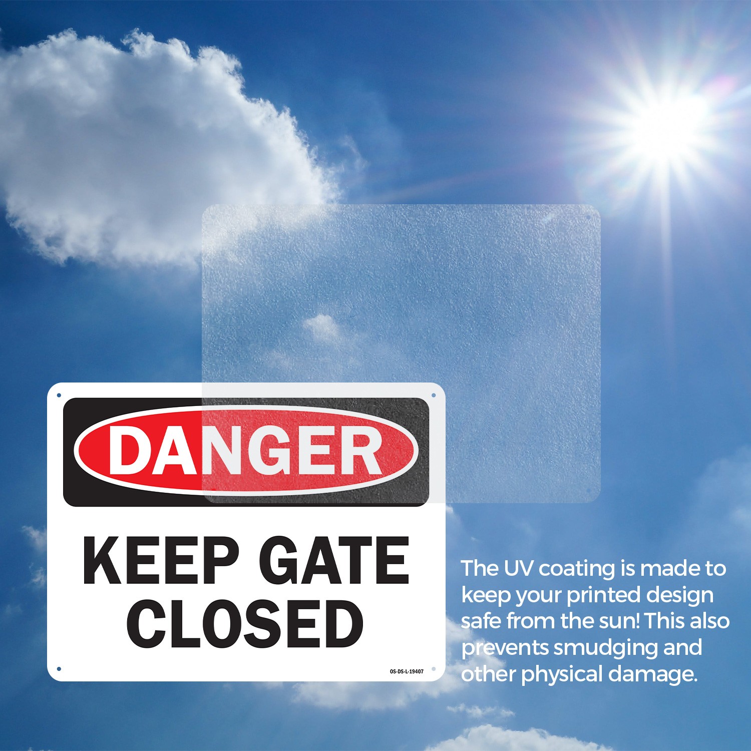 Keep Gate Closed OSHA Danger Sign Metal, Plastic, Or Decal – 5 or 10 Pack