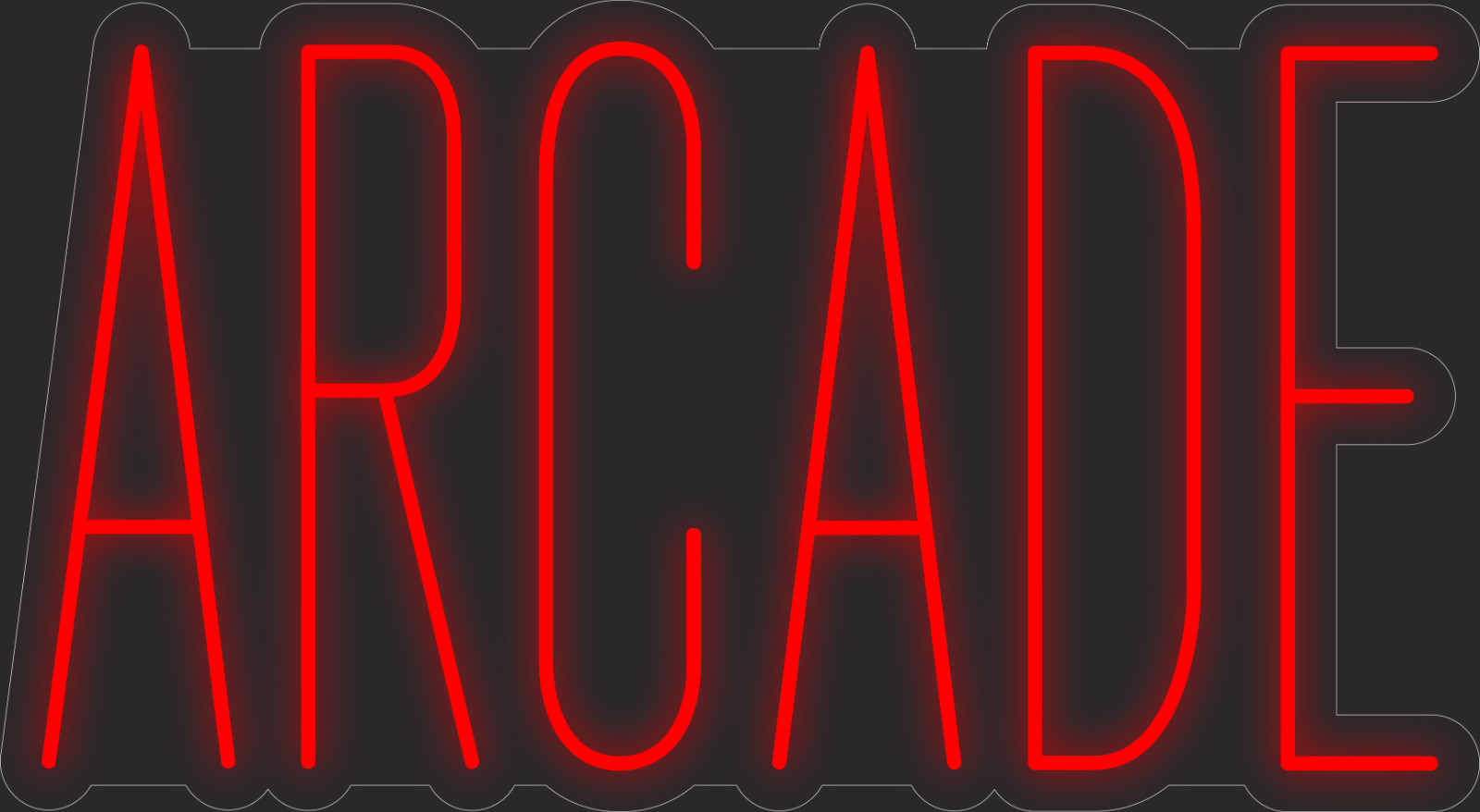 Arcade Neon LED Sign Business Wall Decor Lighted Store Sign 36 x 20 in.