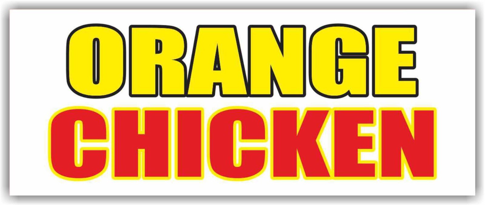 ORANGE CHICKEN Advertising Banner Vinyl Mesh Sign CHINESE FOOD bar buffet